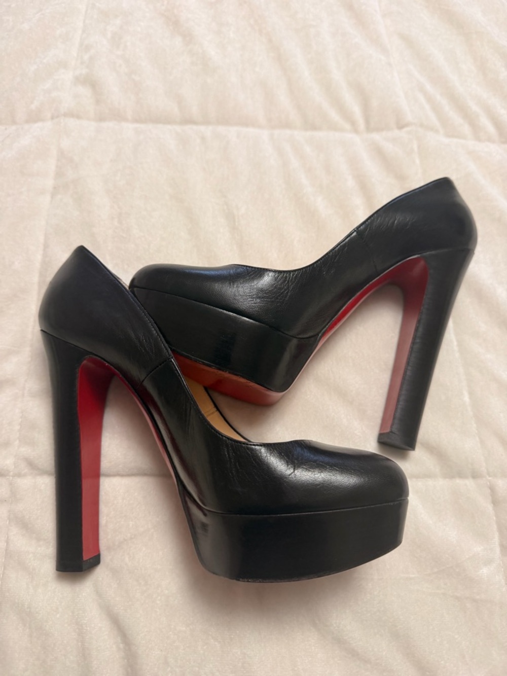 Christian Louboutin Black Platform High Heel Pumps